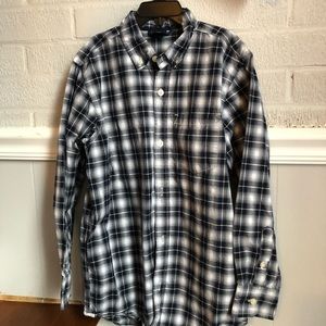 Gap kids plaid button down. Gently worn. Size L